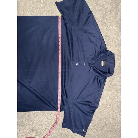 Nike Golf Dri Fit Polo Shirt Mens XL Blue Stripe Activewear Athleisure - Picture 6 of 9